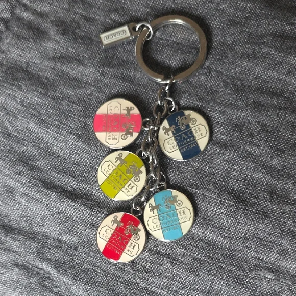 Coach Colorful Logo Charm Keychain - Picture 1 of 2